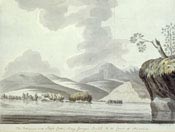 The Entrance into Ship's Cove, King George's Sound 
painted by William Ellis in 1778.
Photo courtesy of the Royal BC Museum